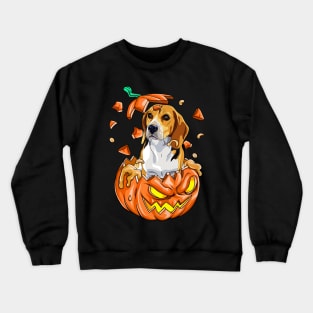 Beagle In The Pumpkin tshirt halloween costume funny gift t-shirt Crewneck Sweatshirt